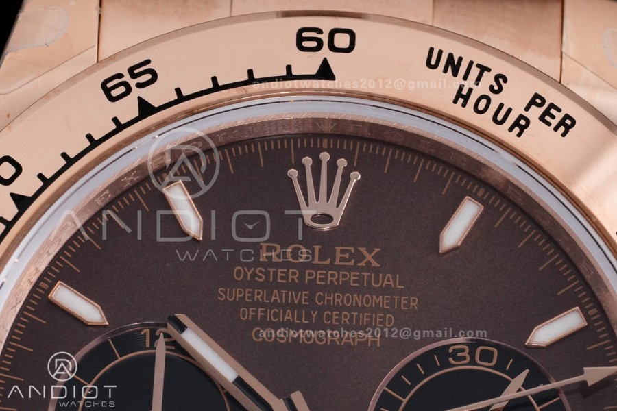 2025 Daytona 126505 QF 1:1 Best Edition Chocolate Dial on RG Bracelet QF4131 V6 (Gain Weight)