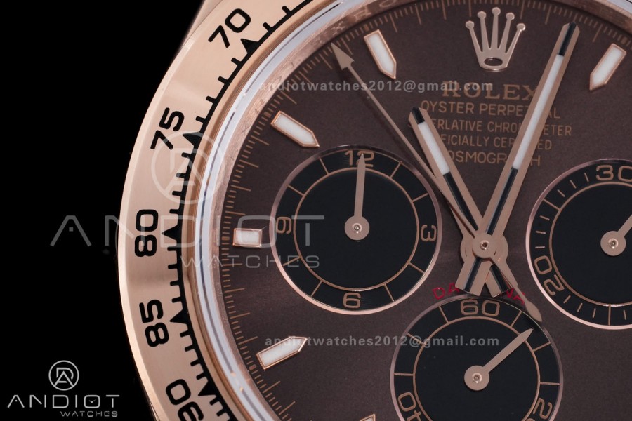 2025 Daytona 126505 QF 1:1 Best Edition Chocolate Dial on RG Bracelet QF4131 V6 (Gain Weight)