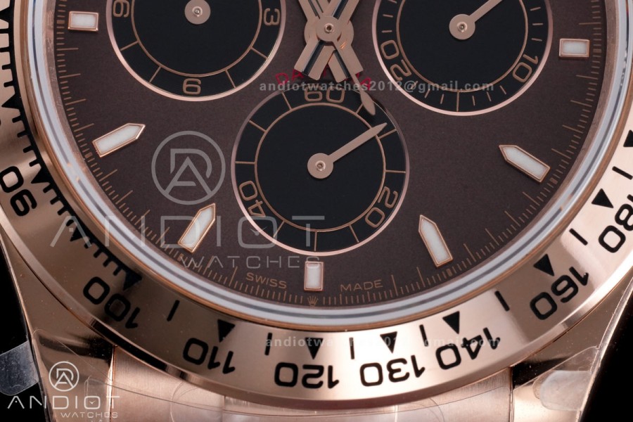 2025 Daytona 126505 QF 1:1 Best Edition Chocolate Dial on RG Bracelet QF4131 V6 (Gain Weight)