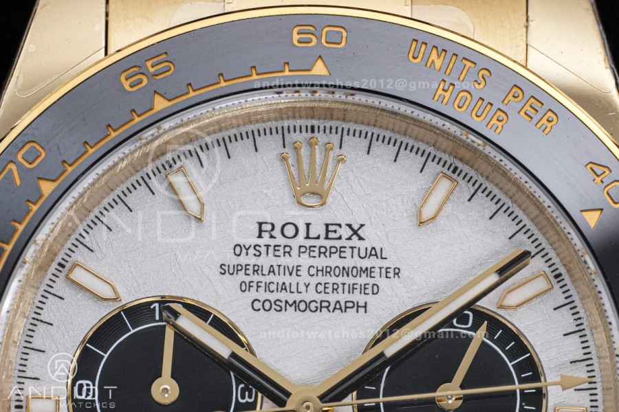 2025 Daytona 126518 YG QF 1:1 Best Edition Meteorite Dial on Oysterflex Strap QF4131 V10 (Gain Weight)