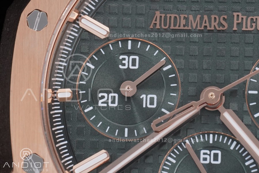 Royal Oak Chrono 26240 RG APSF 1:1 Best Edition Green Dial on RG Bracelet SA4401 Super Clone