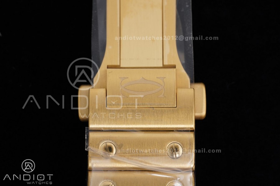 Santos de Cartier 35mm BVF 1:1 Best Edition YG White Dial on YG Smart-Links Bracelet MIYOTA 9039