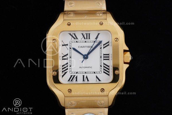 Santos de Cartier 35mm BVF 1:1 Best Edition YG Whi...