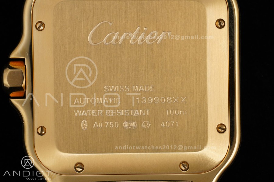 Santos de Cartier 40mm BVF 1:1 Best Edition YG White Dial on YG Smart-Links Bracelet MIYOTA 9019