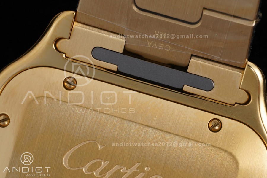 Santos de Cartier 40mm BVF 1:1 Best Edition YG White Dial on YG Smart-Links Bracelet MIYOTA 9019