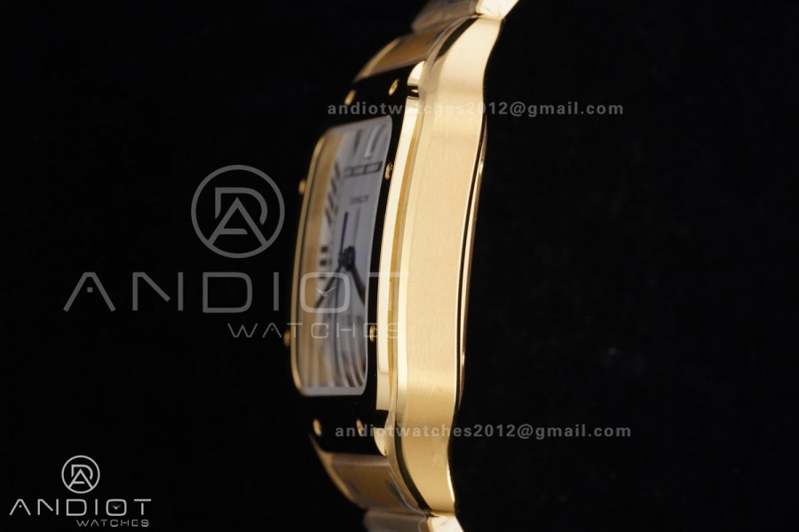 Santos de Cartier 40mm BVF 1:1 Best Edition YG White Dial on YG Smart-Links Bracelet MIYOTA 9019