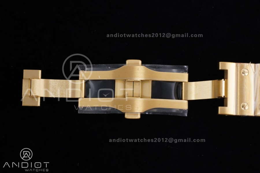 Santos de Cartier 40mm BVF 1:1 Best Edition YG White Dial on YG Smart-Links Bracelet MIYOTA 9019