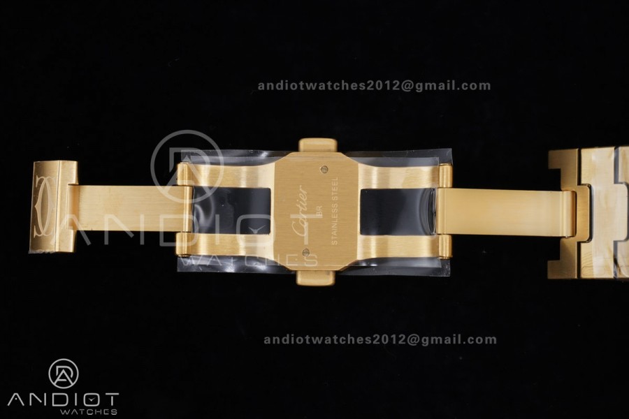 Santos de Cartier 40mm BVF 1:1 Best Edition YG White Dial on YG Smart-Links Bracelet MIYOTA 9019