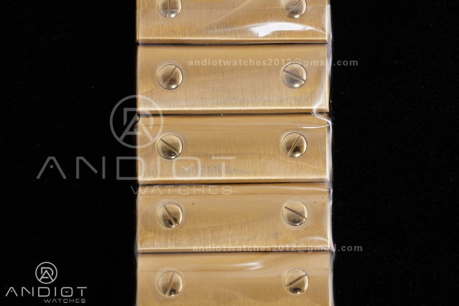Santos de Cartier 40mm BVF 1:1 Best Edition YG White Dial on YG Smart-Links Bracelet MIYOTA 9019