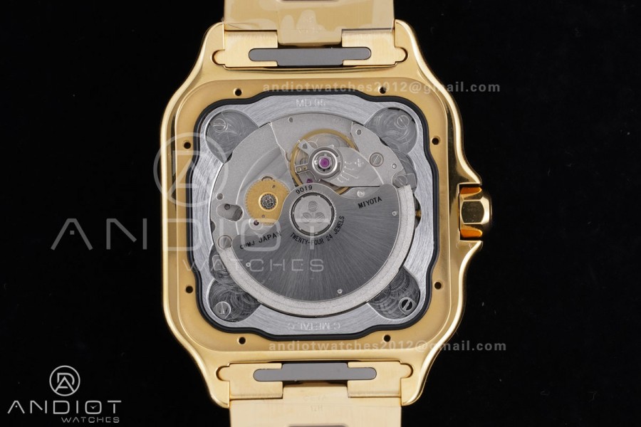 Santos de Cartier 40mm BVF 1:1 Best Edition YG White Dial on YG Smart-Links Bracelet MIYOTA 9019