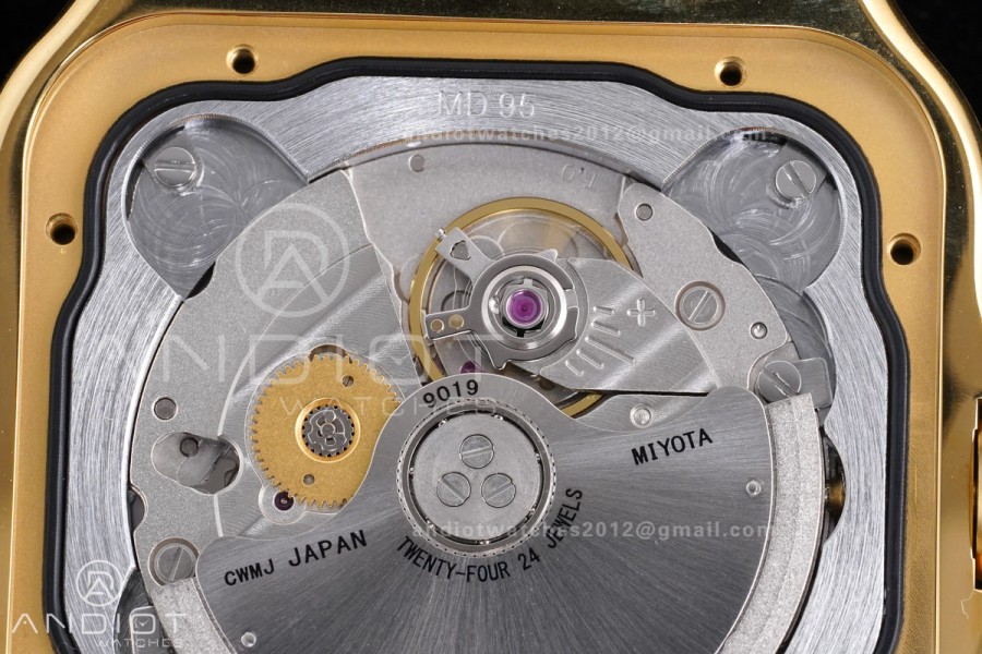 Santos de Cartier 40mm BVF 1:1 Best Edition YG White Dial on YG Smart-Links Bracelet MIYOTA 9019