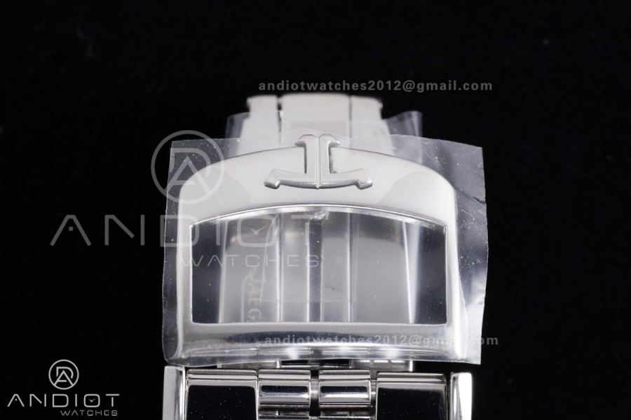 Master Ultra Thin Moon SS APSF 1:1 Best Edition Black Dial on Black Leather Strap SA925 Super Clone