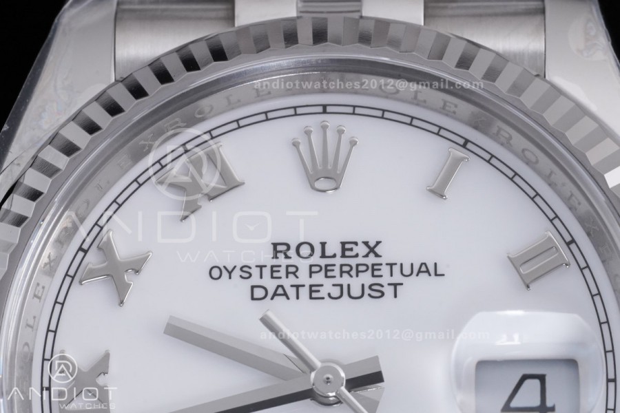 DateJust 36 126234 Clean 1:1 Best Edition 904L Steel White Roman Dial on Jubilee Bracelet SH3235