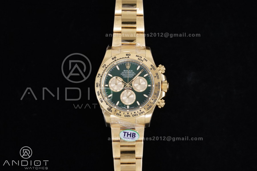Daytona 126508 THBF 1:1 Best Edition Green/YG Dial on YG Bracelet SH4131