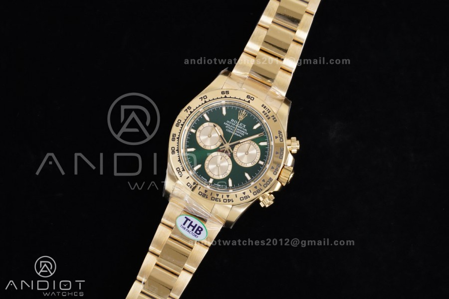 Daytona 126508 THBF 1:1 Best Edition Green/YG Dial on YG Bracelet SH4131