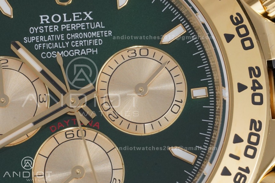 Daytona 126508 THBF 1:1 Best Edition Green/YG Dial on YG Bracelet SH4131