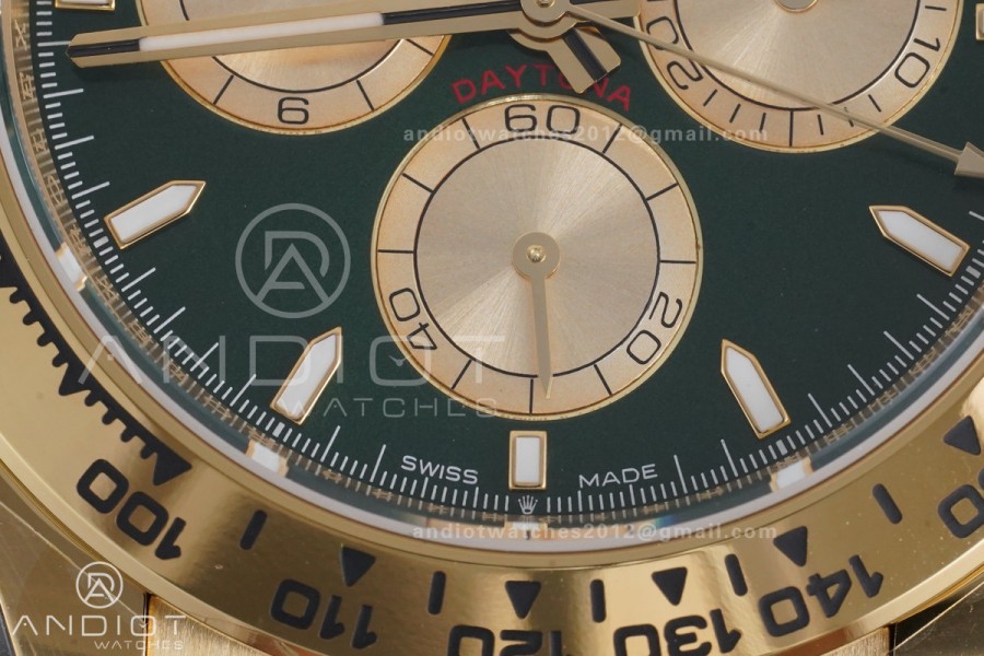Daytona 126508 THBF 1:1 Best Edition Green/YG Dial on YG Bracelet SH4131