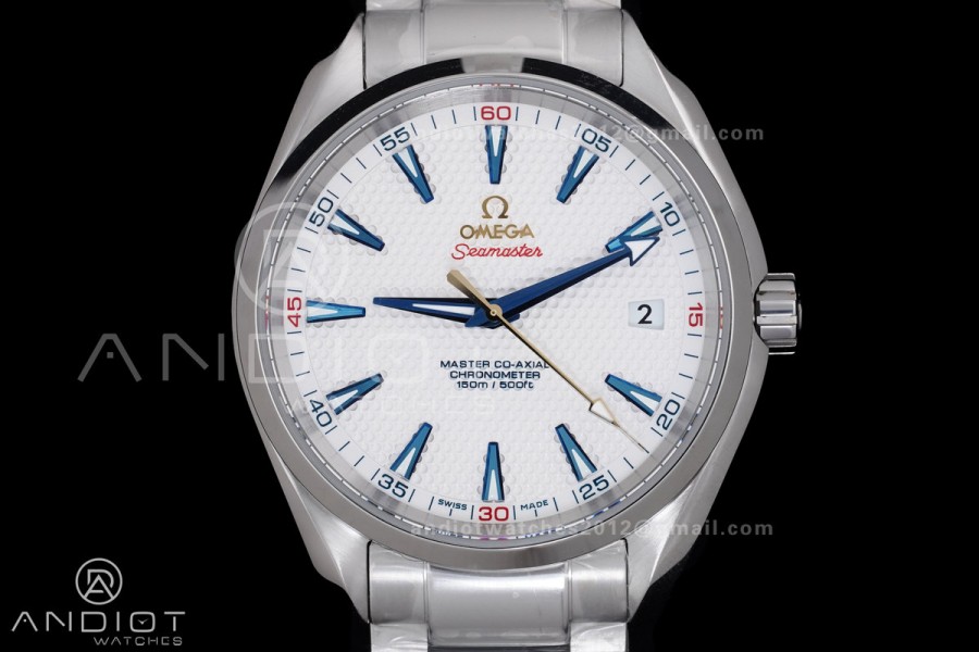 Aqua Terra 150M Master Chronometers VSF 1:1 Best Edition Ryder Cup White Golf Dial  on SS Bracelet A8500