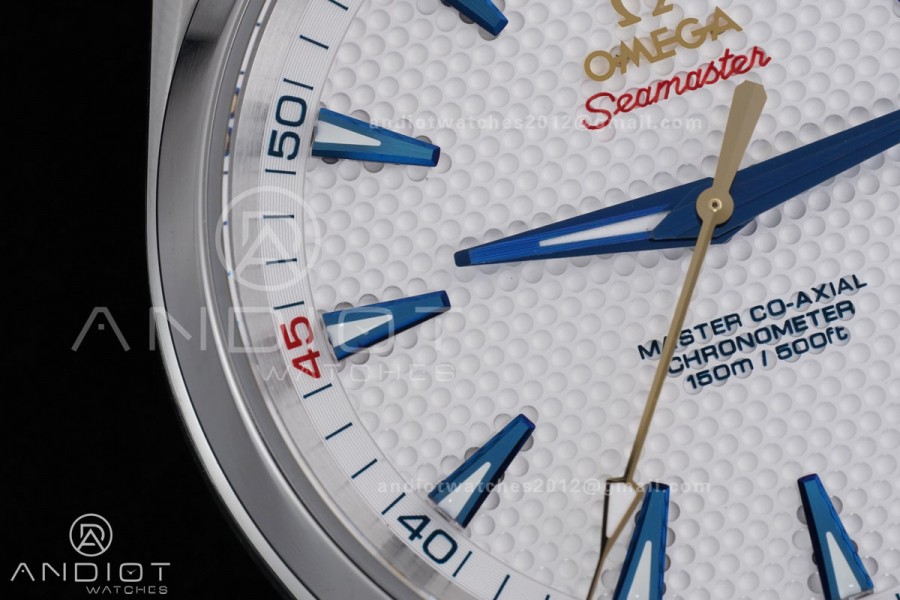 Aqua Terra 150M Master Chronometers VSF 1:1 Best Edition Ryder Cup White Golf Dial  on SS Bracelet A8500