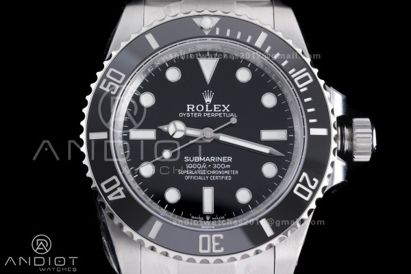 Submariner 41mm 124060 No Date Black Ceramic 904L Steel VSF 1:1 Best Edition VS3230