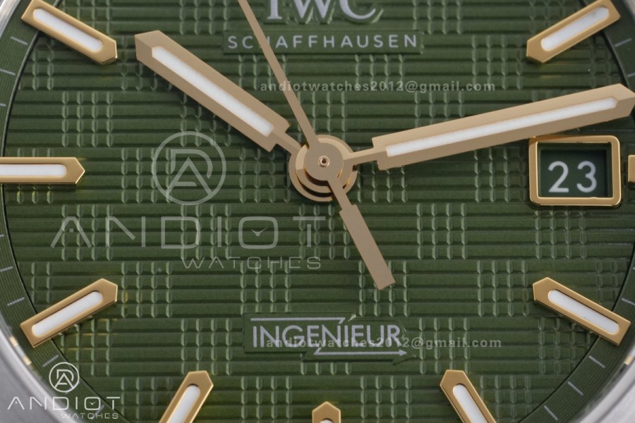 V7 Factory IWC Ingenieur IW328908 Green V2 Dial On SS Automatic A2892
