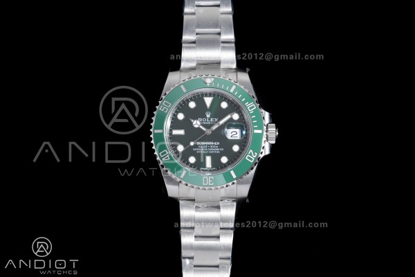 Submariner 116610 LV Green Ceramic 904L Steel VSF ...