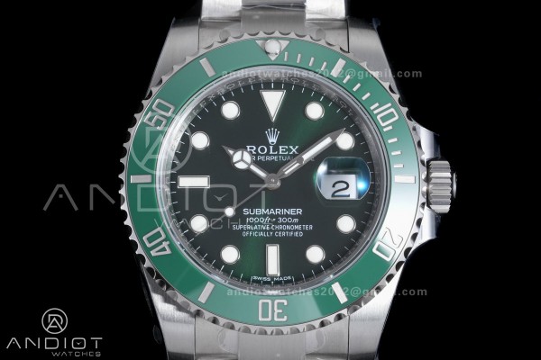 Submariner 116610 LV Green Ceramic 904L Steel VSF ...