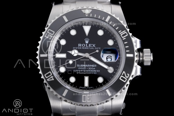 Submariner 116610 LN Black Ceramic 904L Steel VSF ...