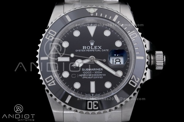 Submariner 41mm 126610 LN Black Ceramic 904L Steel...