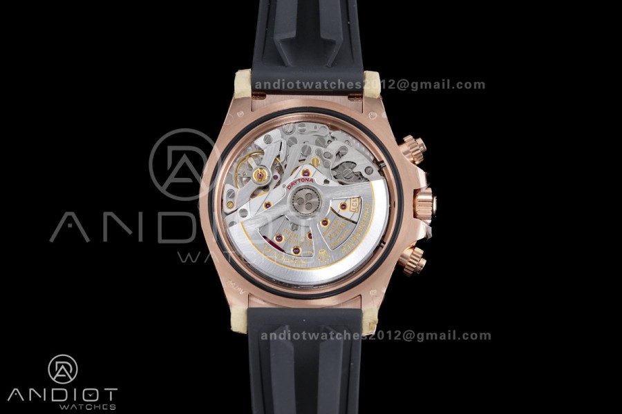 Daytona 126515 Gain Weight VSF 1:1 Best Edition Black Dial RG Sub-dial Stick Marker On Oyster-flex Strap DD4131