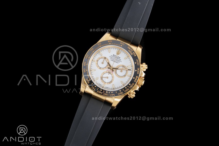 Daytona 126518 VSF 1:1 Best Edition White Dial on Oyster-flex Strap VS4131 V2 (Weighted)