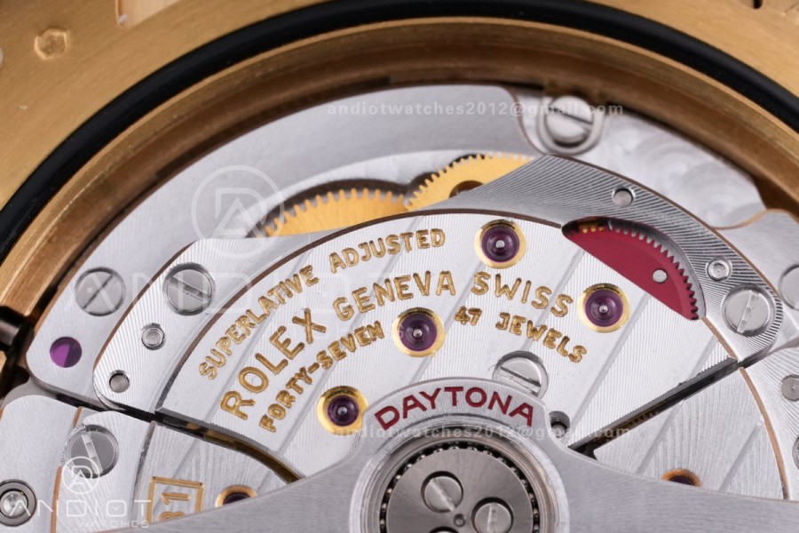 Daytona 126518 Gain Weight VSF 1:1 Best Edition Black Dial Gold Rim Black Sub-dial Stick Marker on Oyster-flex Strap DD4131