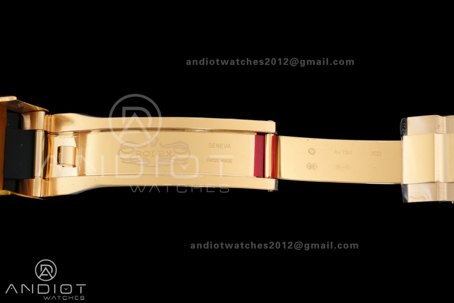 Daytona 126518 Gain Weight VSF 1:1 Best Edition Black Dial Gold Rim Black Sub-dial Stick Marker on Oyster-flex Strap DD4131