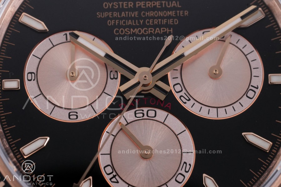 Daytona 126505 Gain Weight VSF 1:1 Best Edition Black Dial RG Sub-dial On Oyster Bracelet DD4131