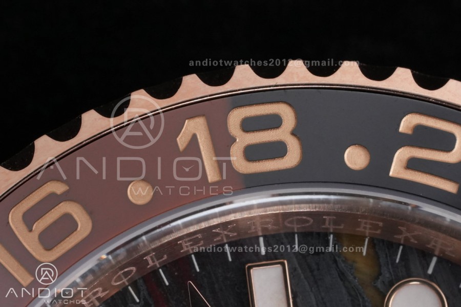 GMT Master II 126715 CHNR ARF Best Edition Tiger Iron Dial on RG Oyster Bracelet Sh3285