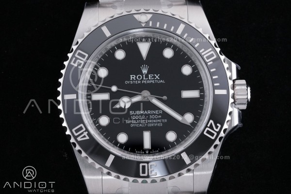 Submariner 41mm 124060 No Date 904L Steel Clean 1:...