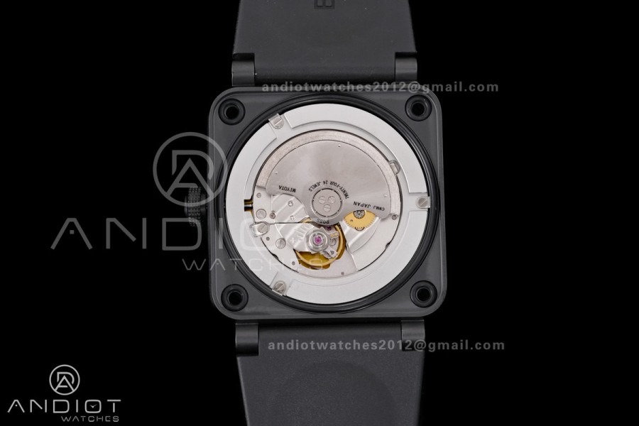 BR03 ASTRO Space Punk Black Ceramic M+F 1:1 Best Edition Aventurine Dial on Rubber Strap A2892