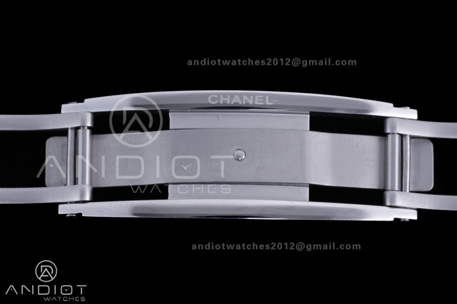 J12 33mm HTF 1:1 Best Edition White Korea Ceramic Cream Dial White Markers on Bracelet Swiss Quartz
