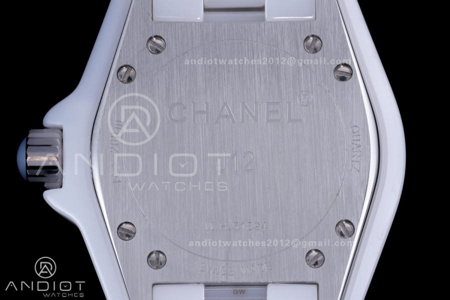 J12 33mm HTF 1:1 Best Edition White Korea Ceramic White MOP Dial  on Bracelet ETA Quartz