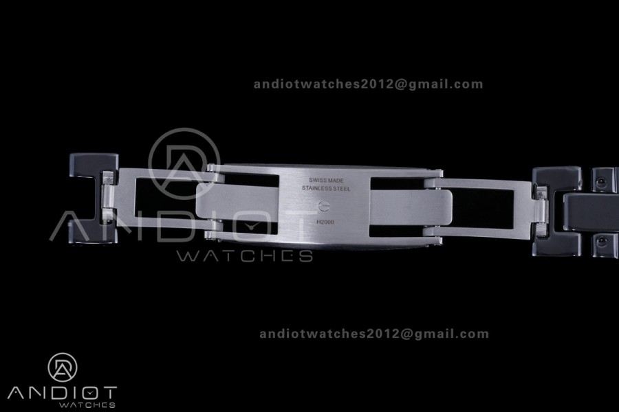 J12 33mm HTF 1:1 Best Edition Black Korea Ceramic Black Dial White Markers on Bracelet Swiss Quartz