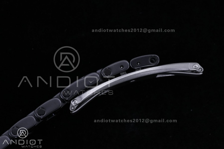J12 33mm HTF 1:1 Best Edition Black Korea Ceramic Black Dial White Markers on Bracelet Swiss Quartz