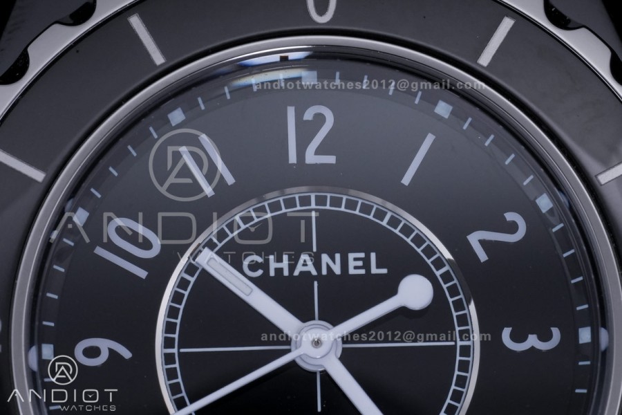 J12 33mm HTF 1:1 Best Edition Black Korea Ceramic Black Dial White Markers on Bracelet Swiss Quartz