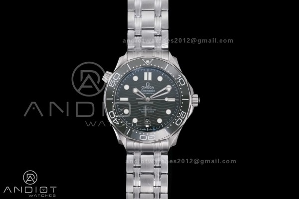 Seamaster Diver 300M Green Ceramic Bezel V4 VSF 1:1 Best Edition Green Dial On SS Bracelet Super Clone Asian 8806