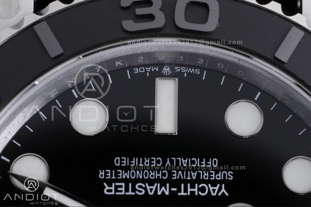 Yacht-Master 42mm 226659 SS QF 1:1 Best Edition 3D Black Ceramic Bezel on Oysterflex Strap SH3235 (Weighted)