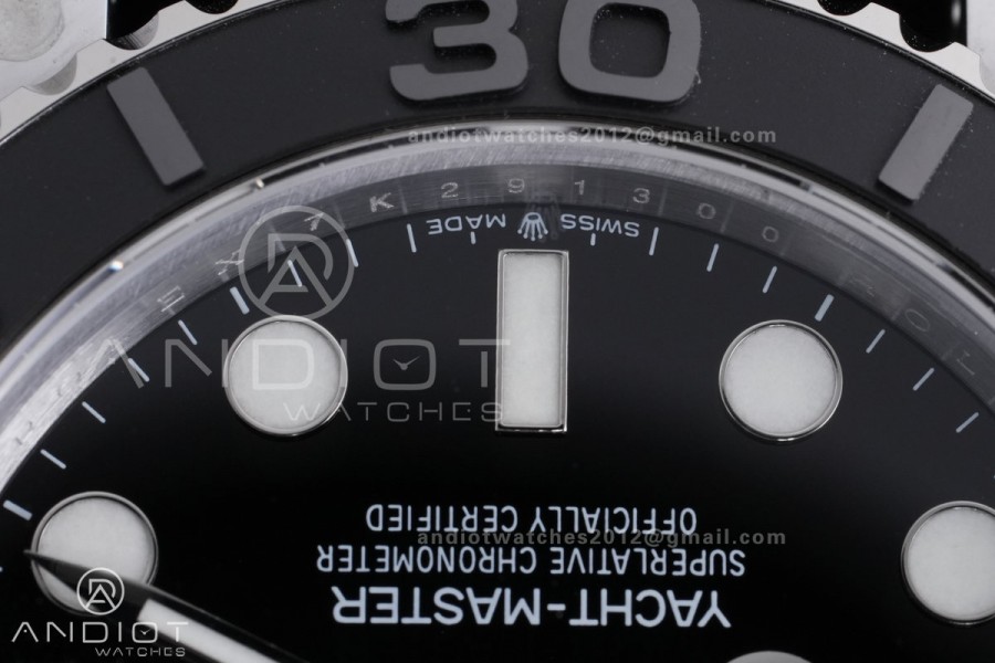 Yacht-Master 42mm 226659 SS QF 1:1 Best Edition 3D Black Ceramic Bezel on Oysterflex Strap SH3235 (Weighted)