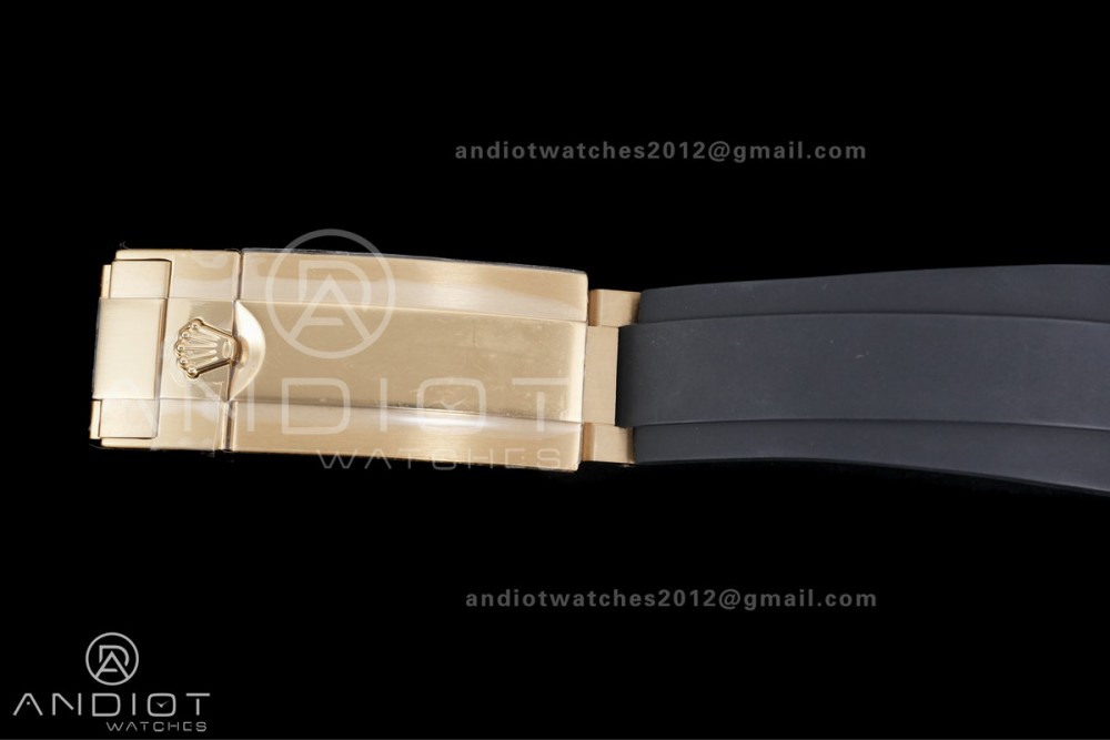 Yacht-Master 42mm 226658 YG QF 1:1 Best Edition 3D Black Ceramic Bezel on Oysterflex Strap SH3235 (Weighted)