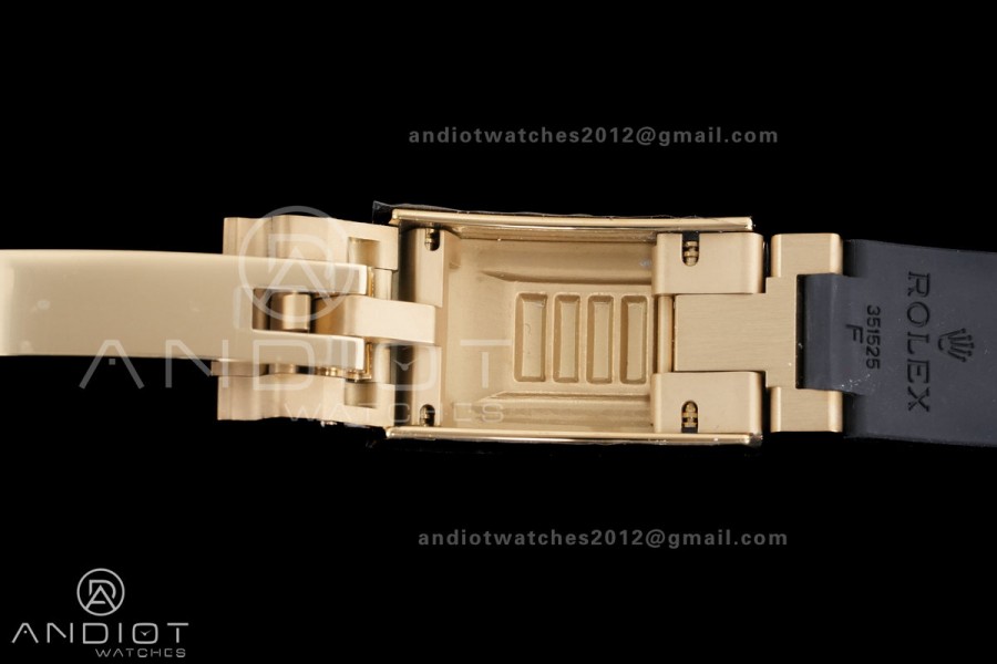 Yacht-Master 42mm 226658 YG QF 1:1 Best Edition 3D Black Ceramic Bezel on Oysterflex Strap SH3235 (Weighted)