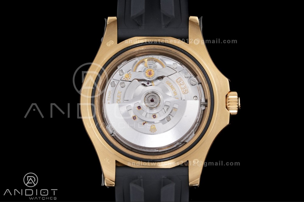 Yacht-Master 42mm 226658 YG QF 1:1 Best Edition 3D Black Ceramic Bezel on Oysterflex Strap SH3235 (Weighted)
