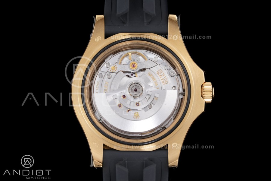 Yacht-Master 42mm 226658 YG QF 1:1 Best Edition 3D Black Ceramic Bezel on Oysterflex Strap SH3235 (Weighted)
