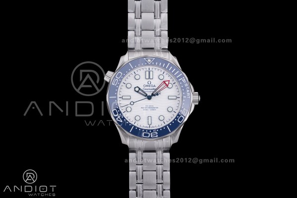 Seamaster Diver 300M America's Cup Edition V4 VSF 1:1 Best Edition White Dial On SS Bracelet Super Clone Asian 8800